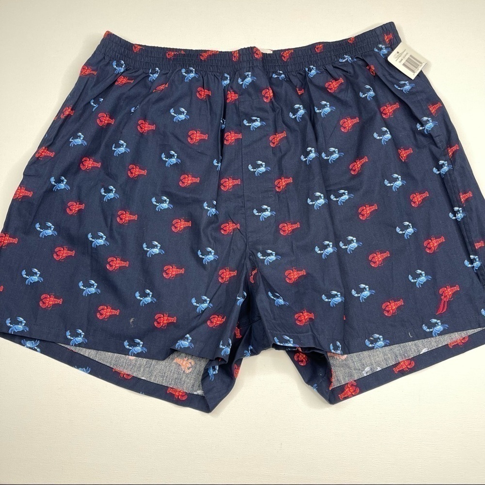 Nautica Boxer Shorts Novelty Print Lounge Nautical Ocean Coastal Navy Blue  New